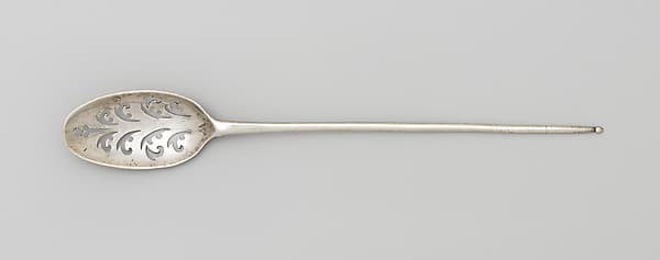 Strainer spoon, by Elizabeth Tookey