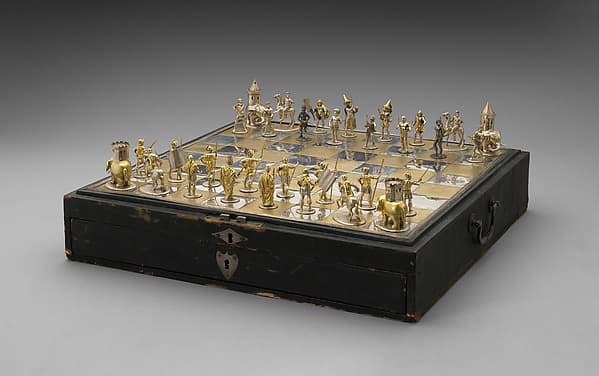 Battle of Panormus chessmen (32) and box-board, by Andreas Schluter, Danzig and the Court of Berlin