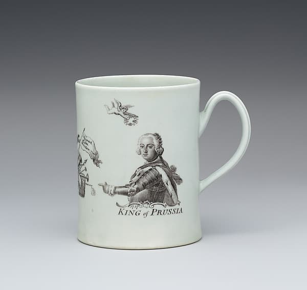 Mug with portrait of Frederick the Great, by Worcester factory