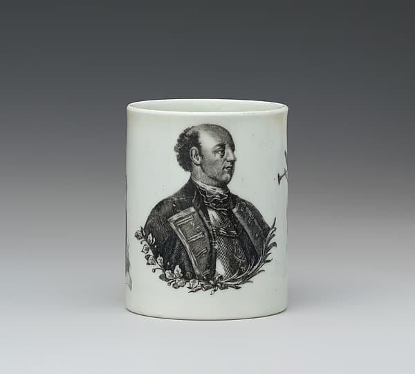 Mug with portrait of General John Manners (1721–1770), Marquis of Granby, by Worcester factory