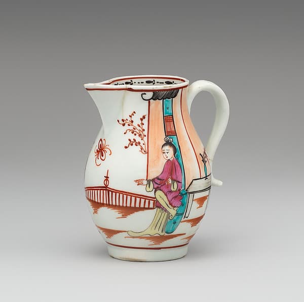 Cream pitcher (part of a service), by Lowestoft