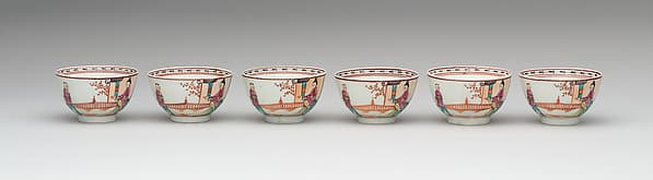 Cups (6) (part of a service), by Lowestoft