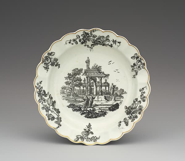 Plate, by Worcester factory