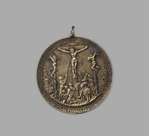 The Temptation of Adam and Eve and The Crucifixion, by Hans Reinhart the Elder