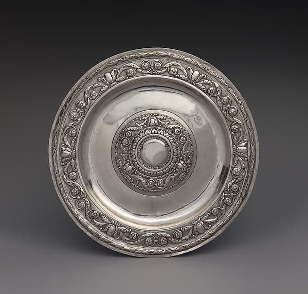 Passover seder plate, by Israel Lattes