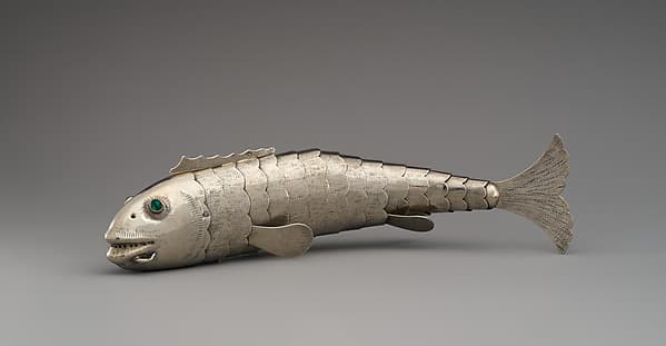 Fish-form spice container (Besamim)