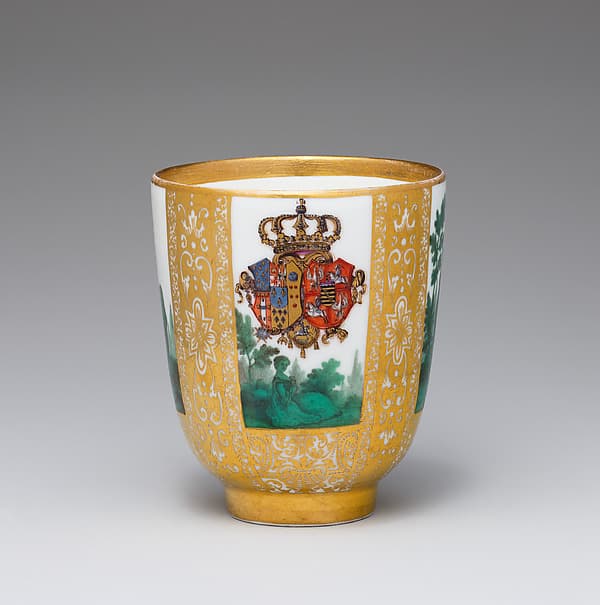 Cup with the Arms of Poland/Saxony and Naples/Sicily, by Meissen Manufactory