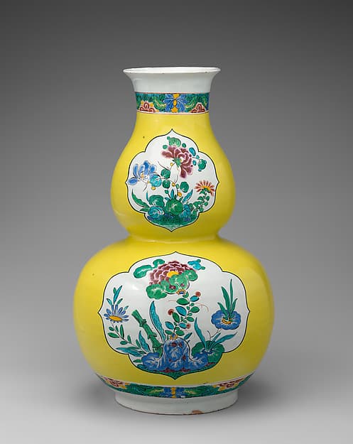 Double-gourd vase (one of a pair), by Adam Friedrich von Löwenfinck