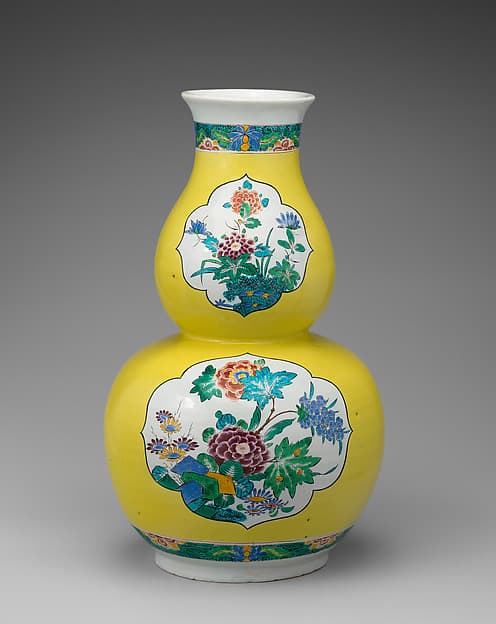 Double-gourd vase (one of a pair), by Adam Friedrich von Löwenfinck