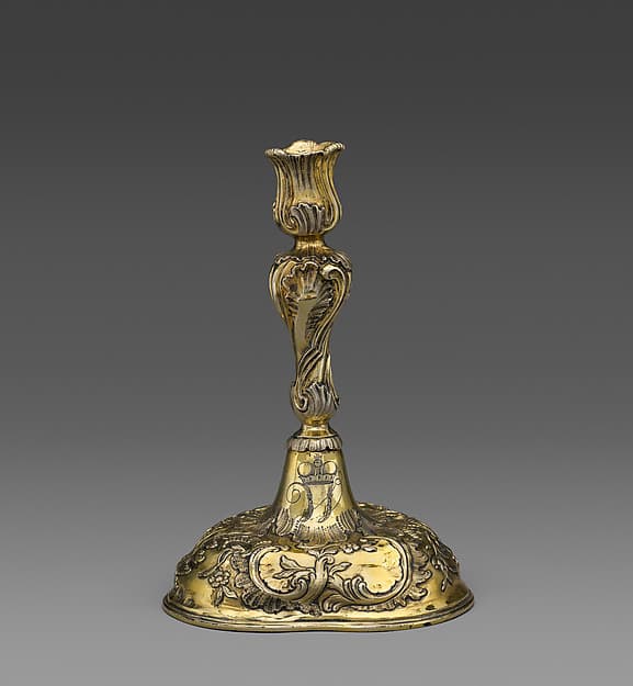 Candlestick (one of a pair), by Johann Martin Satzger I
