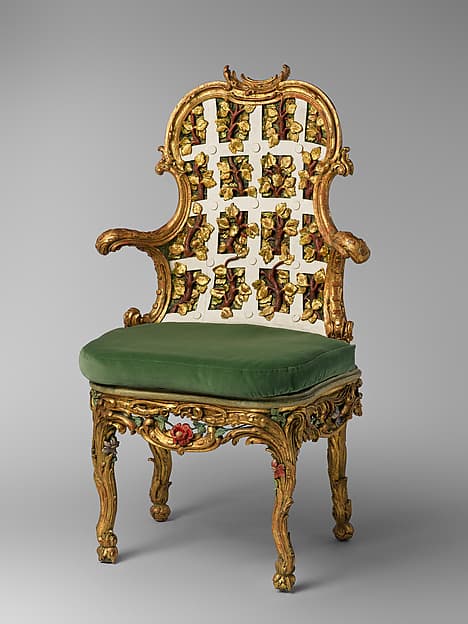 Armchair (one of a pair) (part of a set), by Johann Michael Bauer