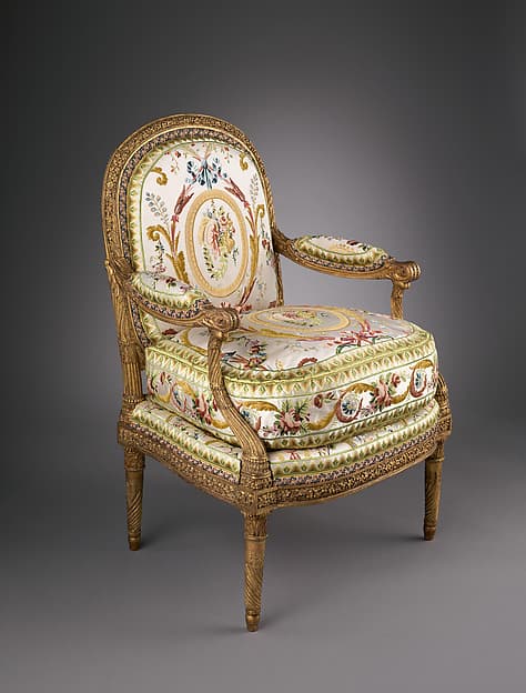 Armchair (fauteuil à la reine), by Jacques Gondouin