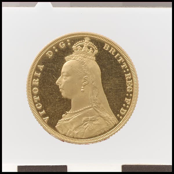 Queen Victoria "Jubilee Head" proof sovereign, by Joseph Edgar Boehm