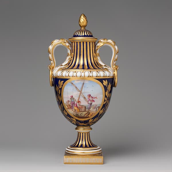 Vase with cover (vase de coté de Paris) (one of a pair), by Sèvres Manufactory