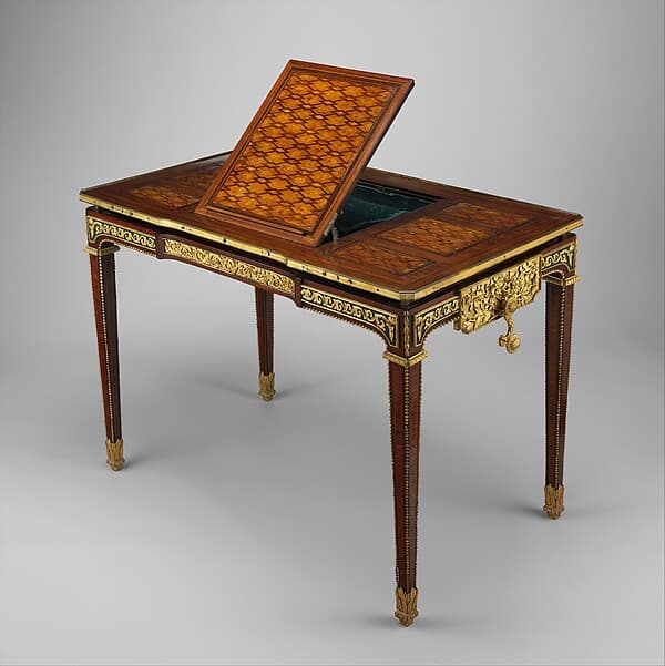 Mechanical table (Table mécanique), by Jean Henri Riesener