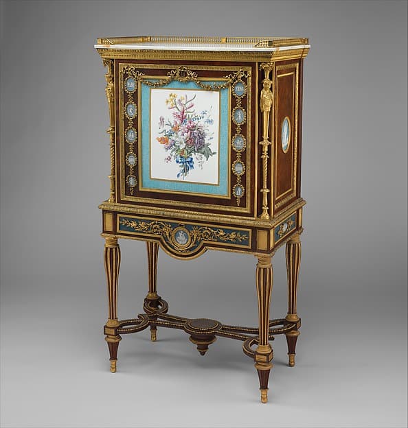 Drop-front desk (secrétaire à abattant or secrétaire en cabinet), by Adam Weisweiler