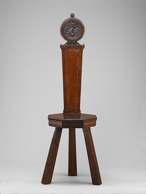 Chair (Sgabello), by Workshop of Giuliano da Maiano (1432–1490) and Benedetto da Maiano (1442–1497)