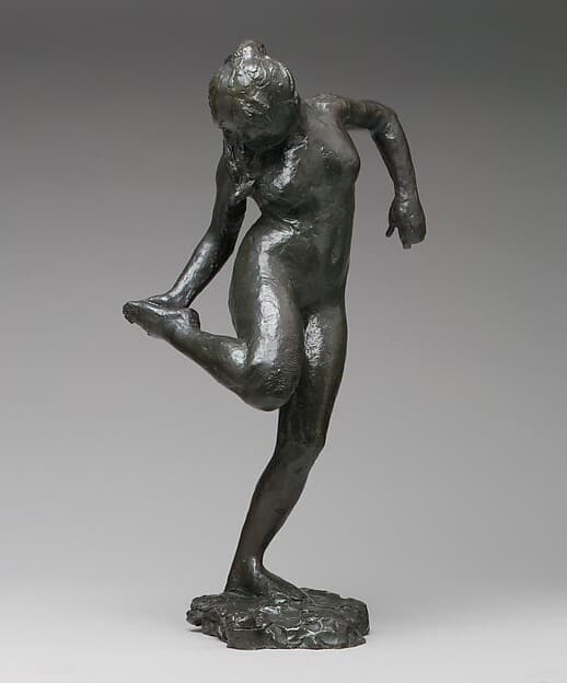 Dancer Looking at the Sole of Her Right Foot (Fourth State), by Edgar Degas