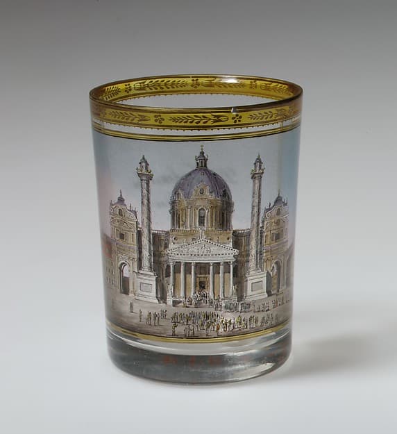 Beaker with view of the Karlskirche, Vienna, by Gottlob Samuel Mohn