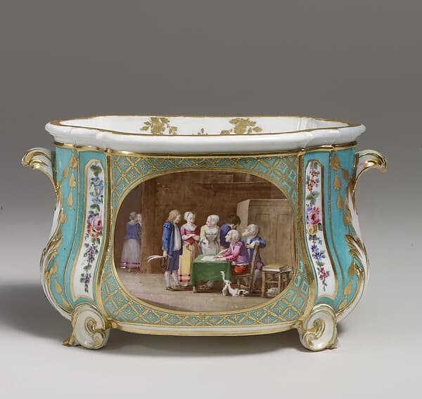 Flower vase (cuvette à fleurs Courteille) (one of a pair), by Sèvres Manufactory