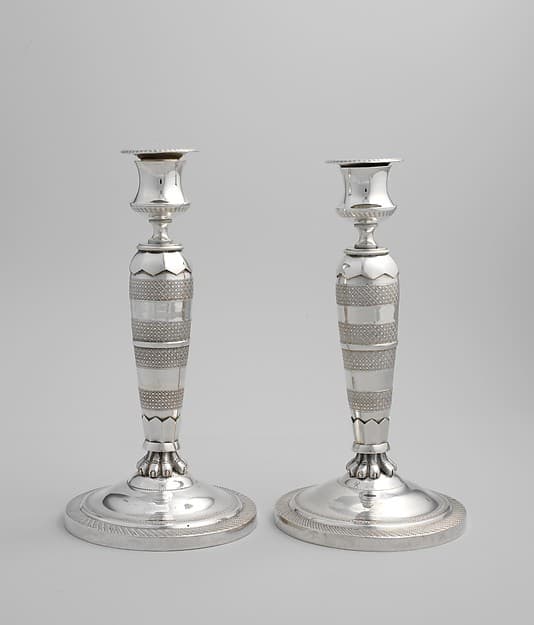 Pair of candlesticks, by Carl Heinrich Hoffmann