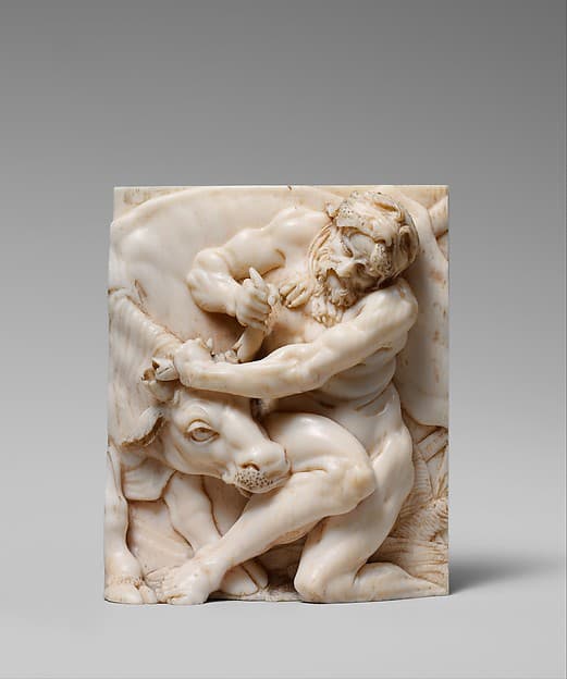 Hercules and Achelous (in the form of a bull), by Master of the Martyrdom of St. Sebastian