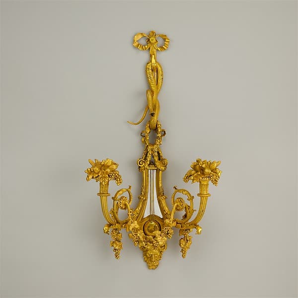 Pair of two-light wall brackets