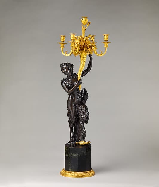 Five-light candelabrum (one of a pair), by Clodion (Claude Michel)