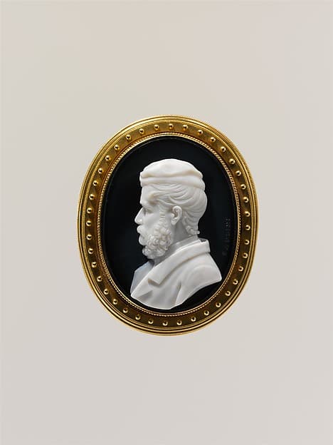 Bust of a bearded man in a cap, by Luigi Saulini