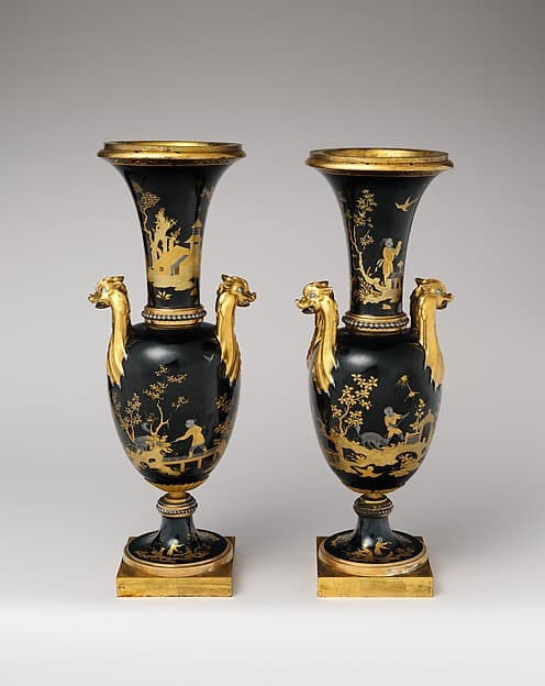Vase (vase chinois) (one of a pair), by Sèvres Manufactory