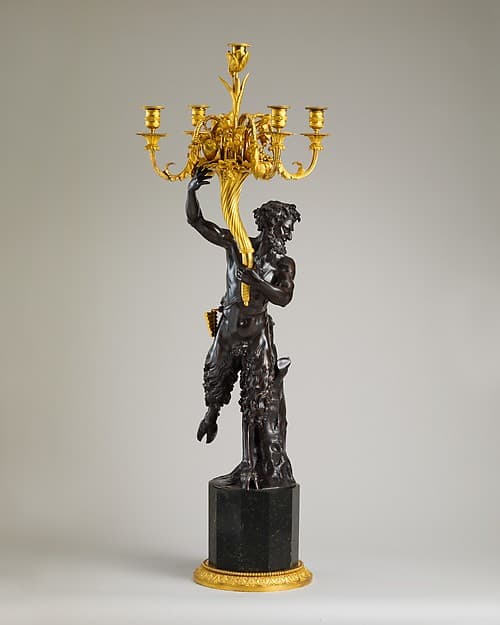 Five-light candelabrum (one of a pair), by Clodion (Claude Michel)