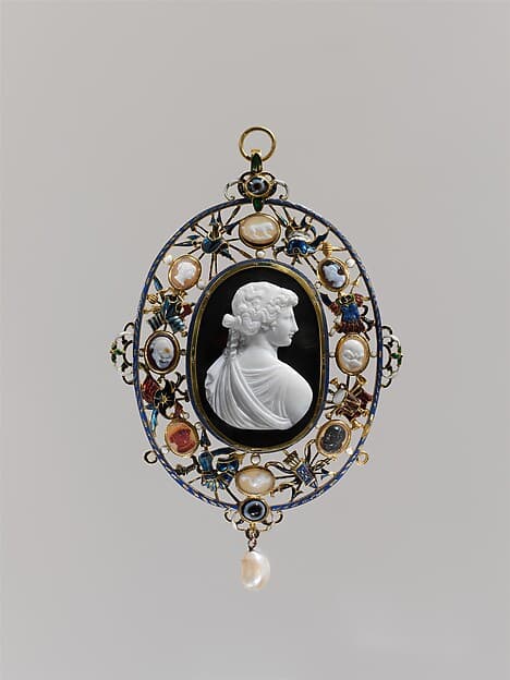 A "Marlborough Gem": Bust of a woman in profile, her back to the spectator