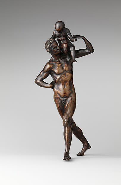 Man Carrying a Child on His Shoulder, by Barthélemy Prieur
