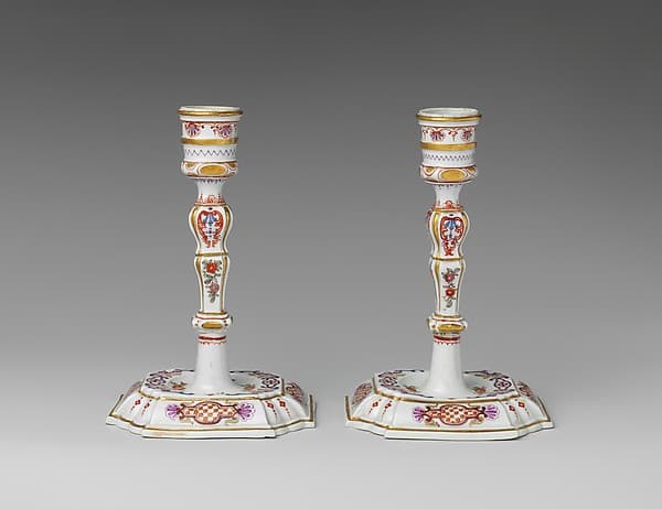 Pair of candlesticks, by Vienna