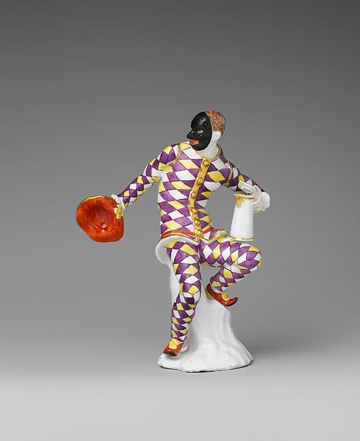 Harlequin with jug, by Meissen Manufactory