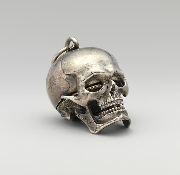 Watch in the form of a human skull, by Isaac Penard