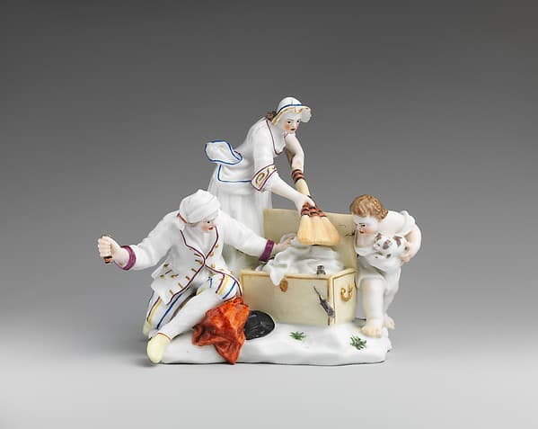 The Mouse Catchers, by Capodimonte Porcelain Manufactory
