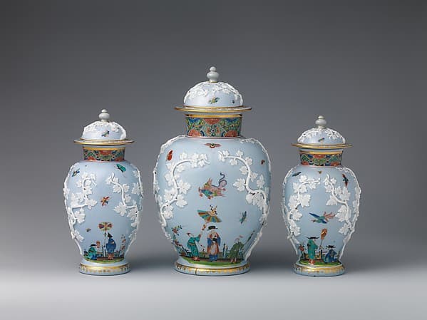 Vase (from a garniture of three), by Meissen Manufactory