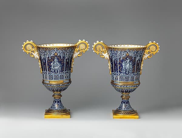 Vase (vase gothique Fragonard) (one of a pair), by Alexandre Evariste Fragonard