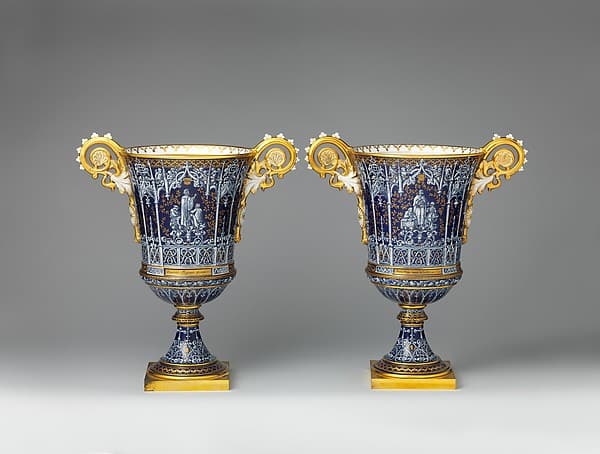 Vase (vase gothique Fragonard) (one of a pair), by Sèvres Manufactory