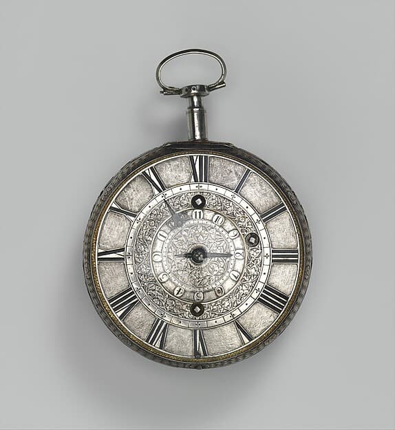 Traveling clock watch with alarm, by Thomas Tompion