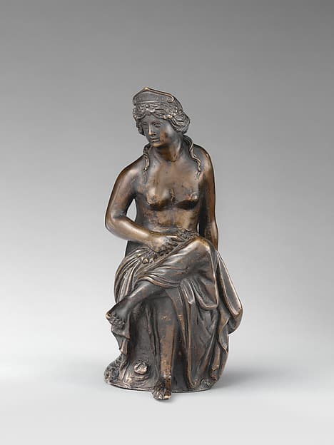 Seated goddess holding flowers (Flora?)