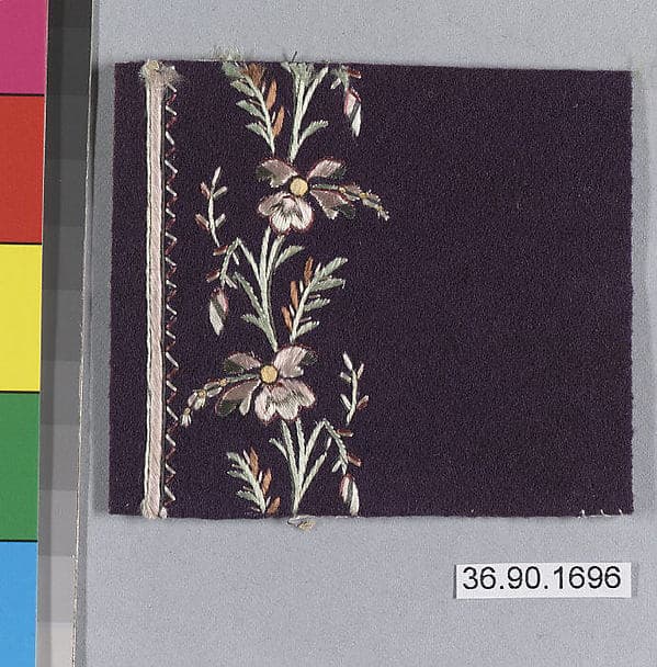 Embroidery sample for a man’s suit