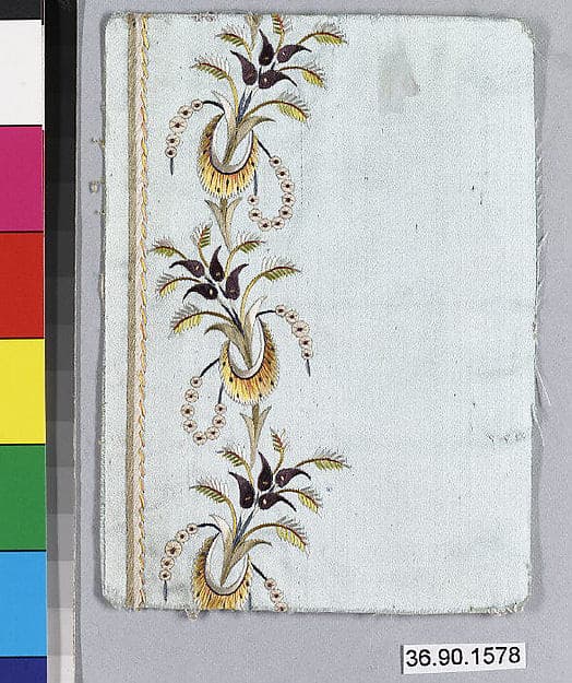 Embroidery sample for a man’s suit or waistcoat