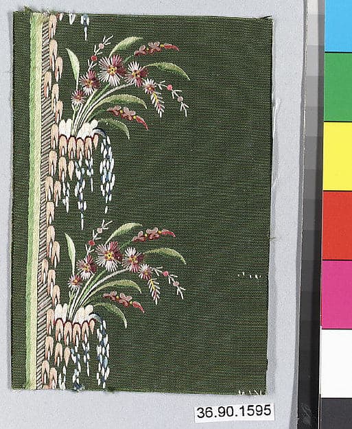 Embroidery sample for a man’s suit or waistcoat