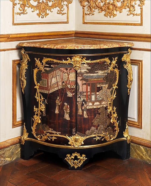 Corner cabinet (encoignure) (one of a pair), by Bernard II van Risenburgh
