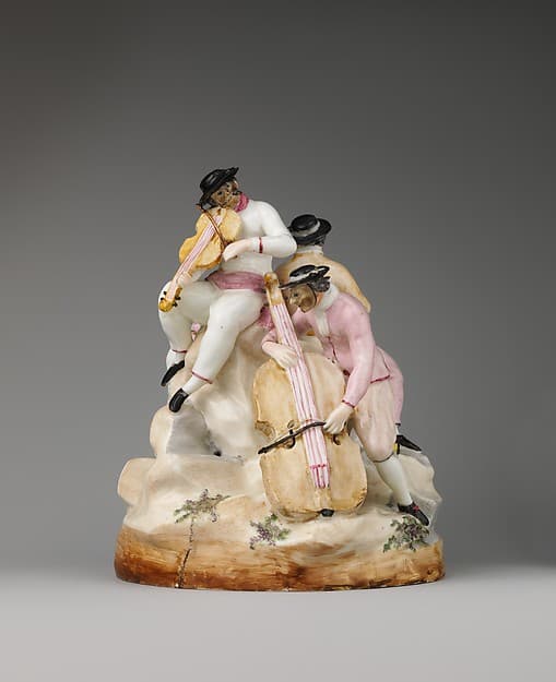 Four Carnival Musicians, by Zurich Pottery and Porcelain Factory