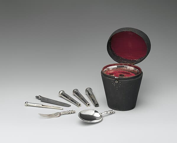 Pocket canteen (traveling set), by Charles Overing