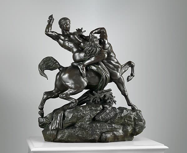 Theseus Fighting the Centaur Bianor, by Antoine-Louis Barye