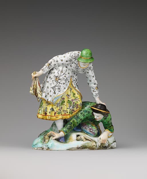 Rabbit Catchers, by Capodimonte Porcelain Manufactory